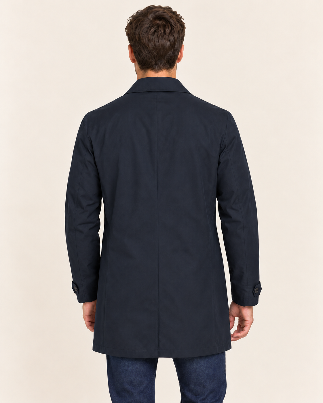 Men's Showerproof Mac Raincoat in Navy, alternate view
