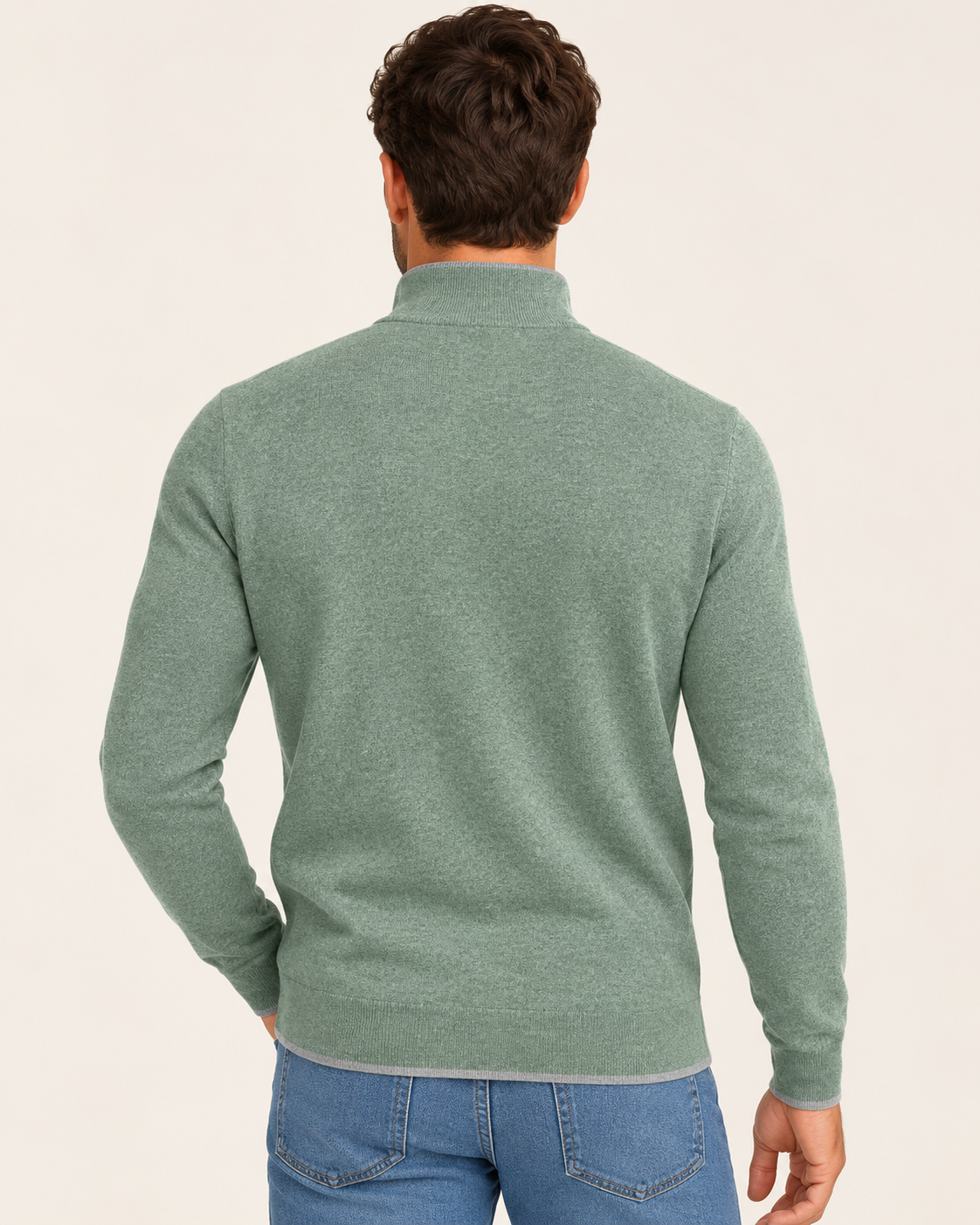 Men's Soft Knit Half Zip Jumper