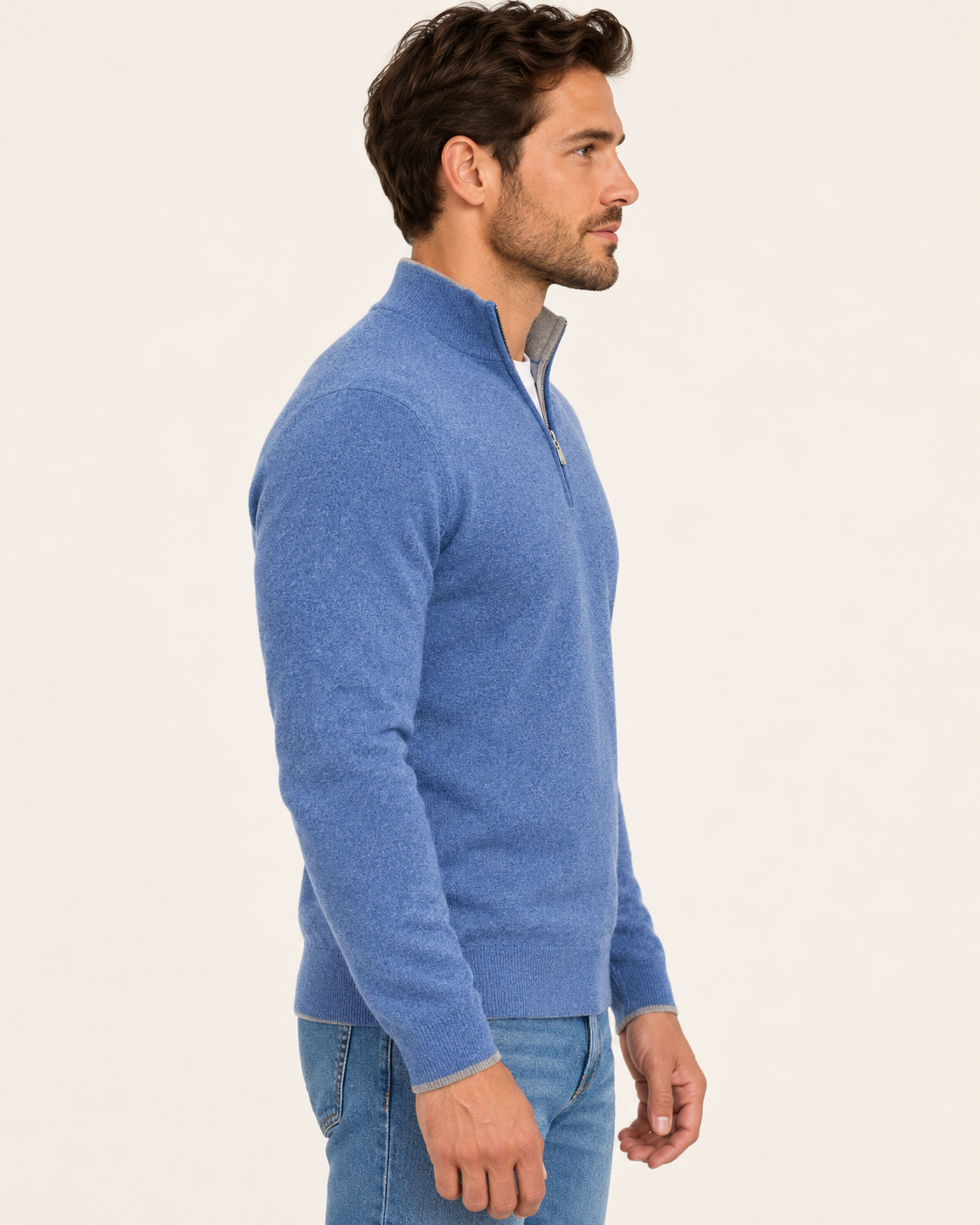 Men's Soft Knit Half Zip Jumper