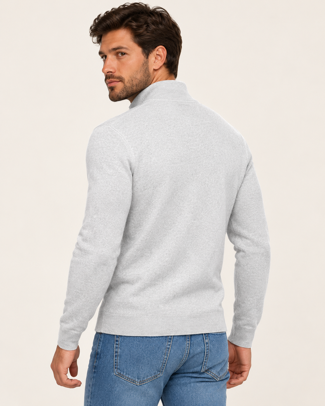 Men's Soft Knit Half Zip Jumper
