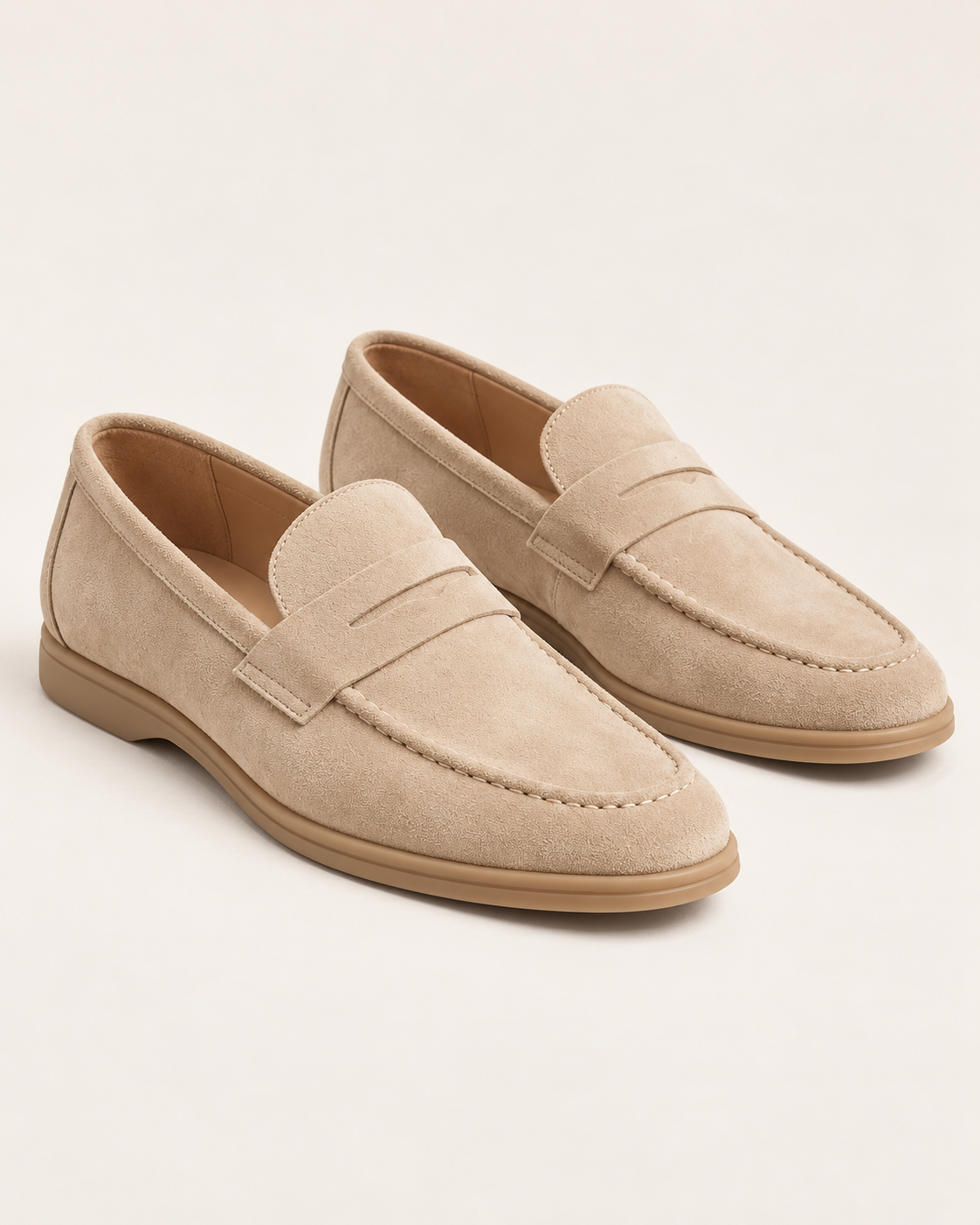 Men's Suede Look Penny Loafers