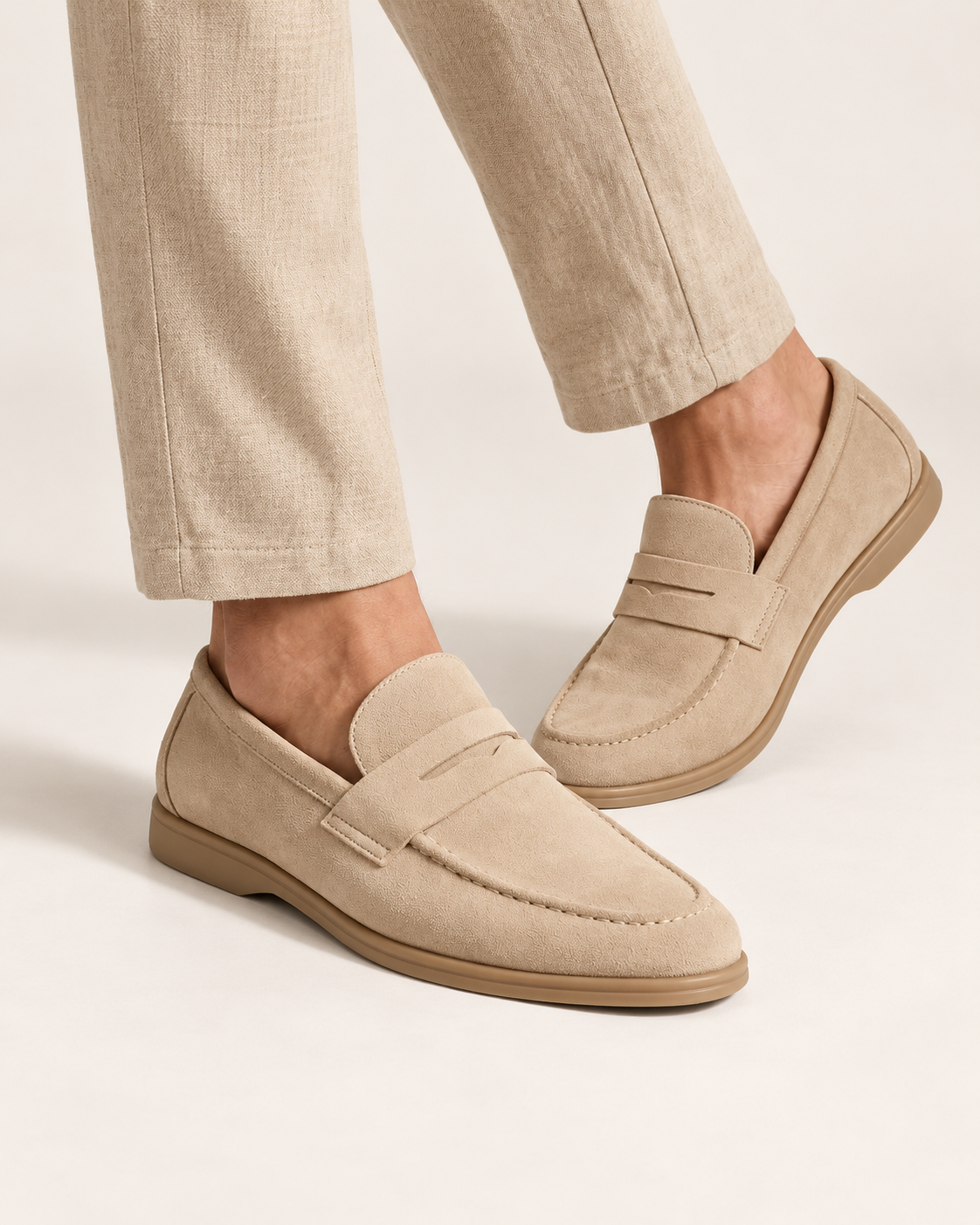 Men's Suede Look Penny Loafers
