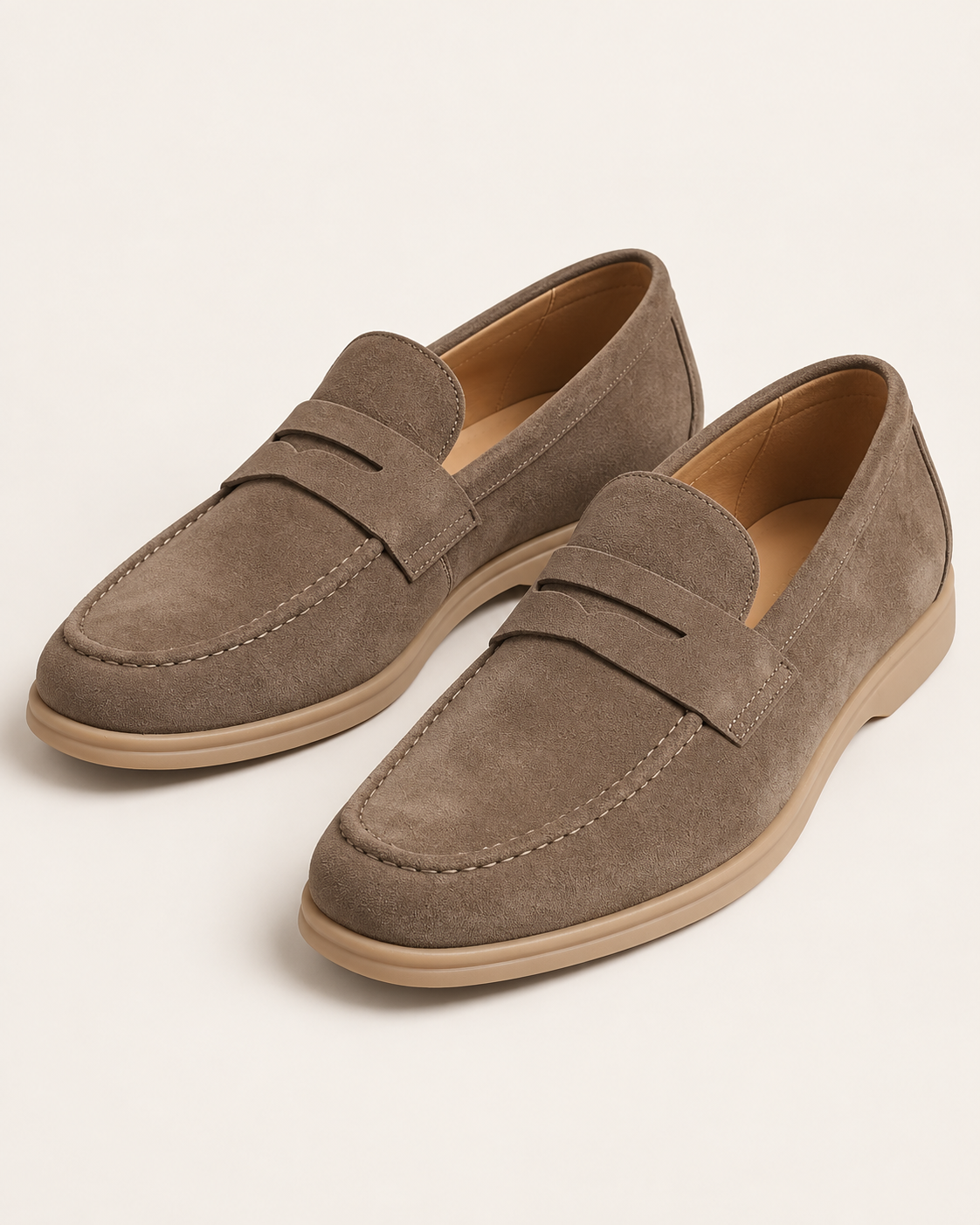 Men's Suede Look Penny Loafers