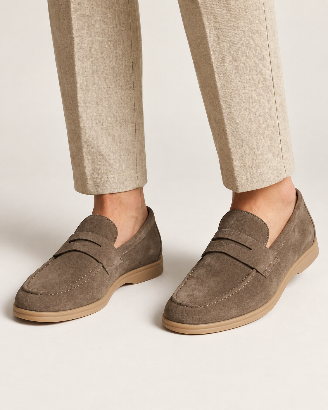 Men's Suede Look Penny Loafers