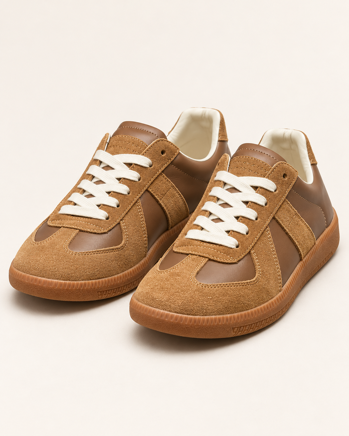 Men's Suede Panel Gum Sole Trainers