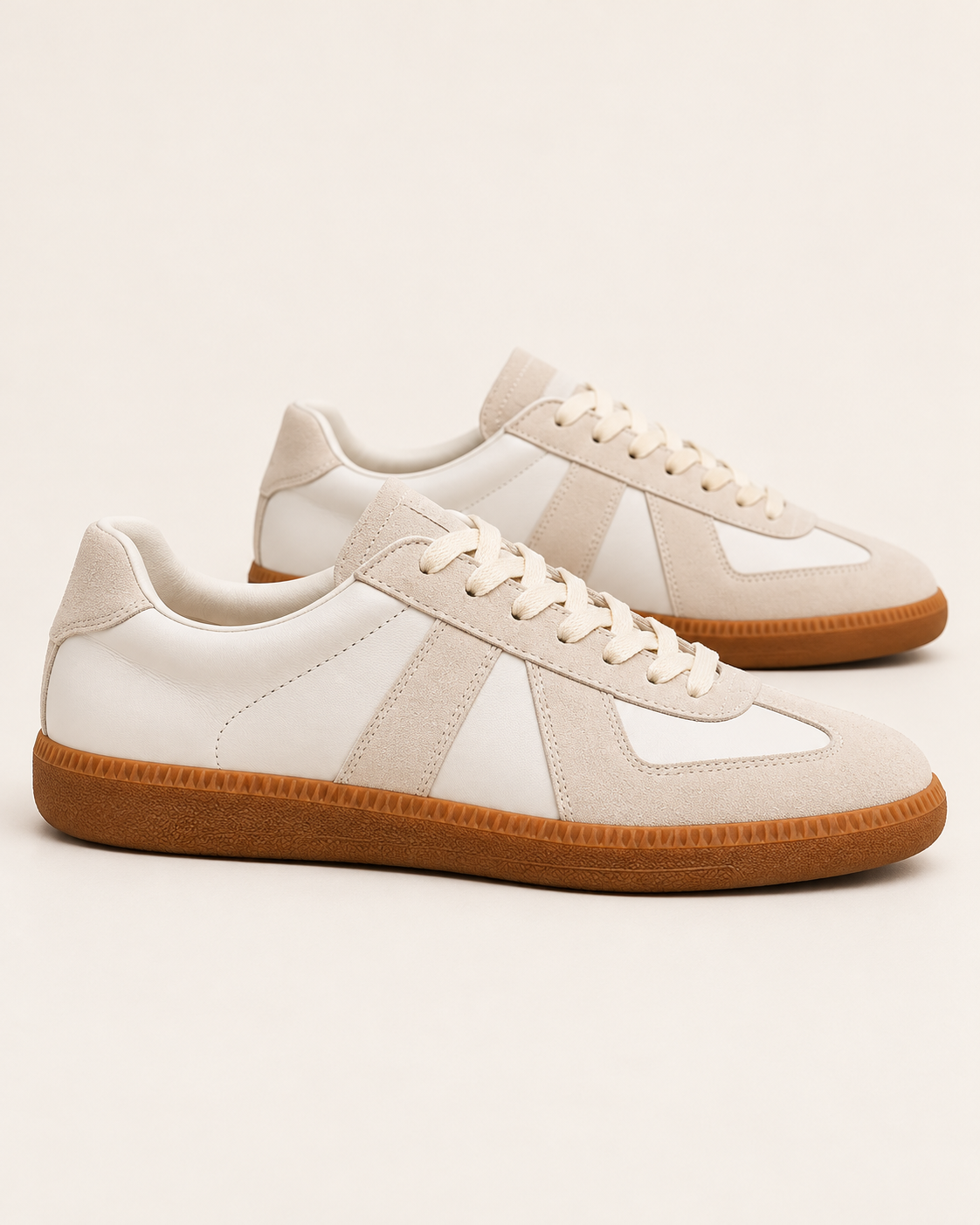 Men's Suede Panel Gum Sole Trainers