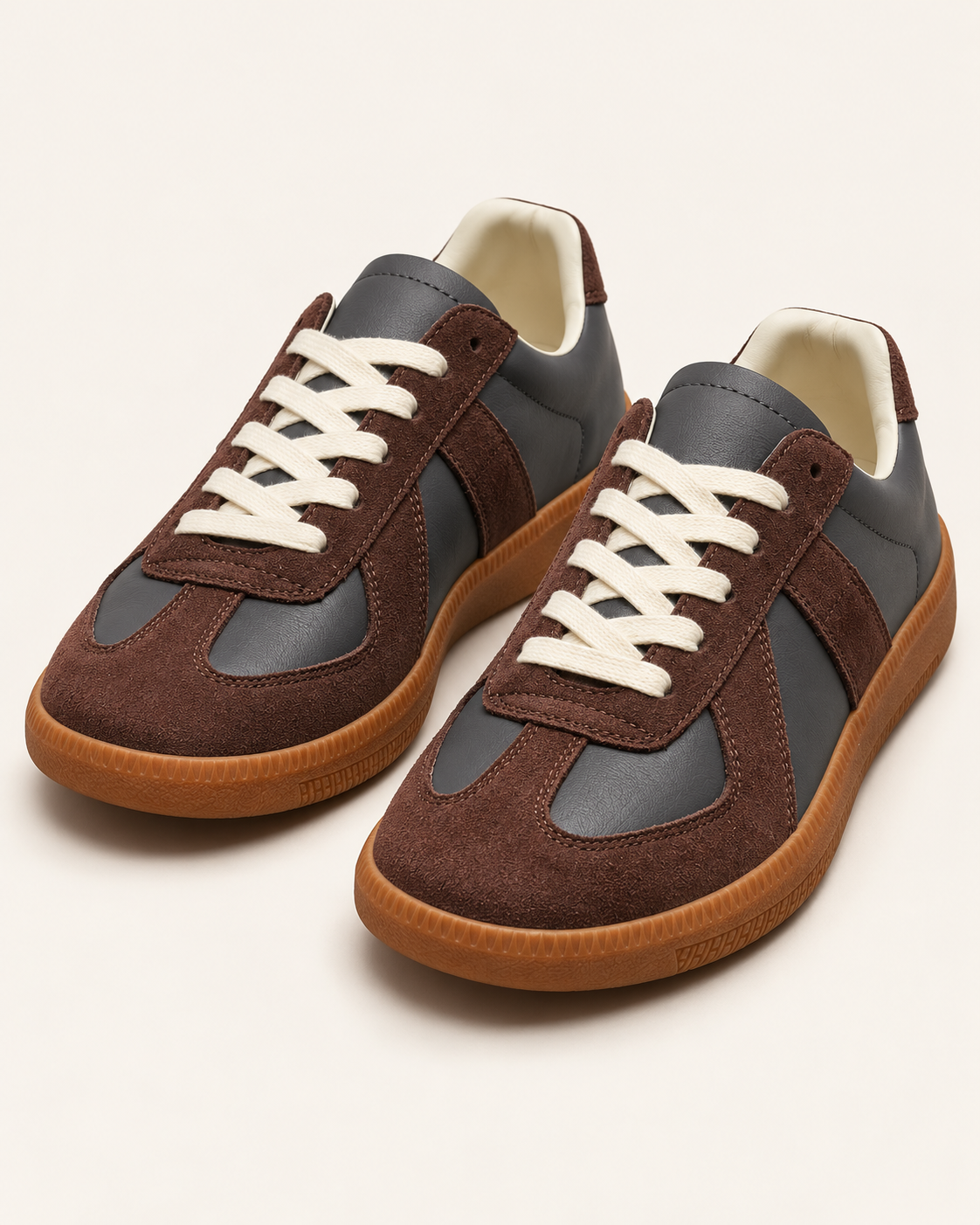 Men's Suede Panel Gum Sole Trainers