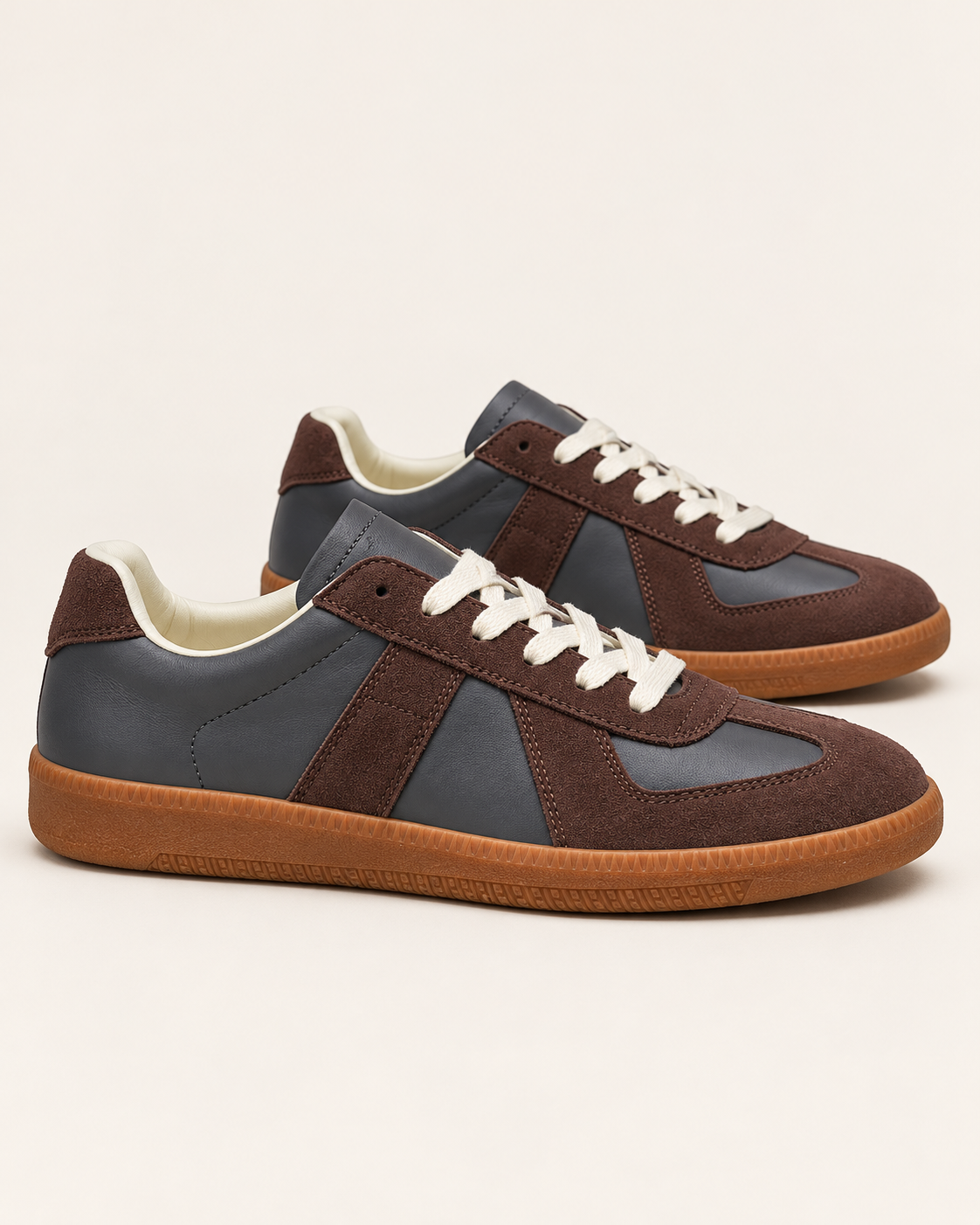 Men's Suede Panel Gum Sole Trainers