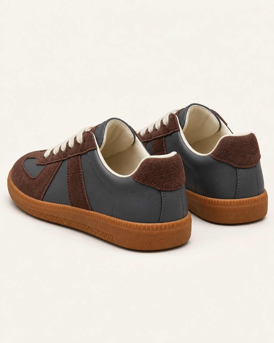 Men's Suede Panel Gum Sole Trainers