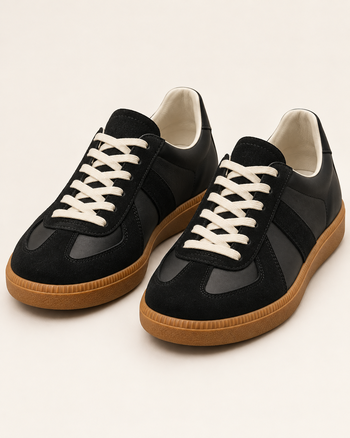 Men's Suede Panel Gum Sole Trainers