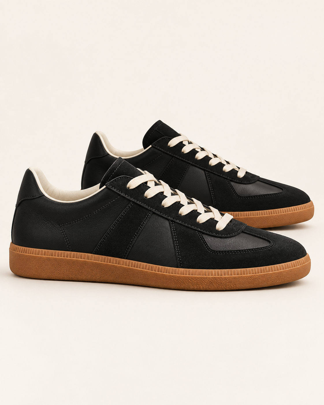 Men's Suede Panel Gum Sole Trainers