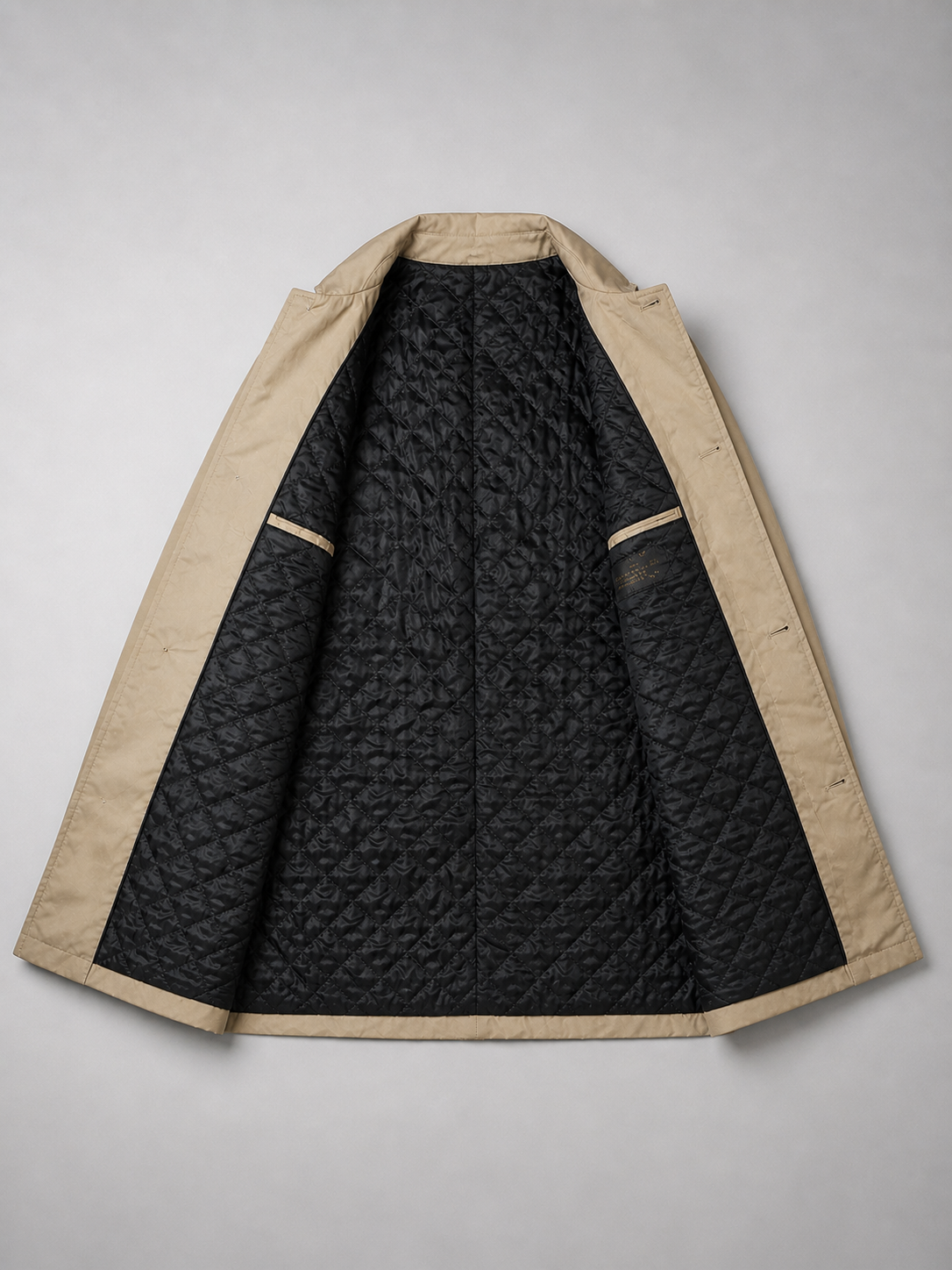Men's Tailored Longline Coat Button Front Classic Fit Formal Outerwear