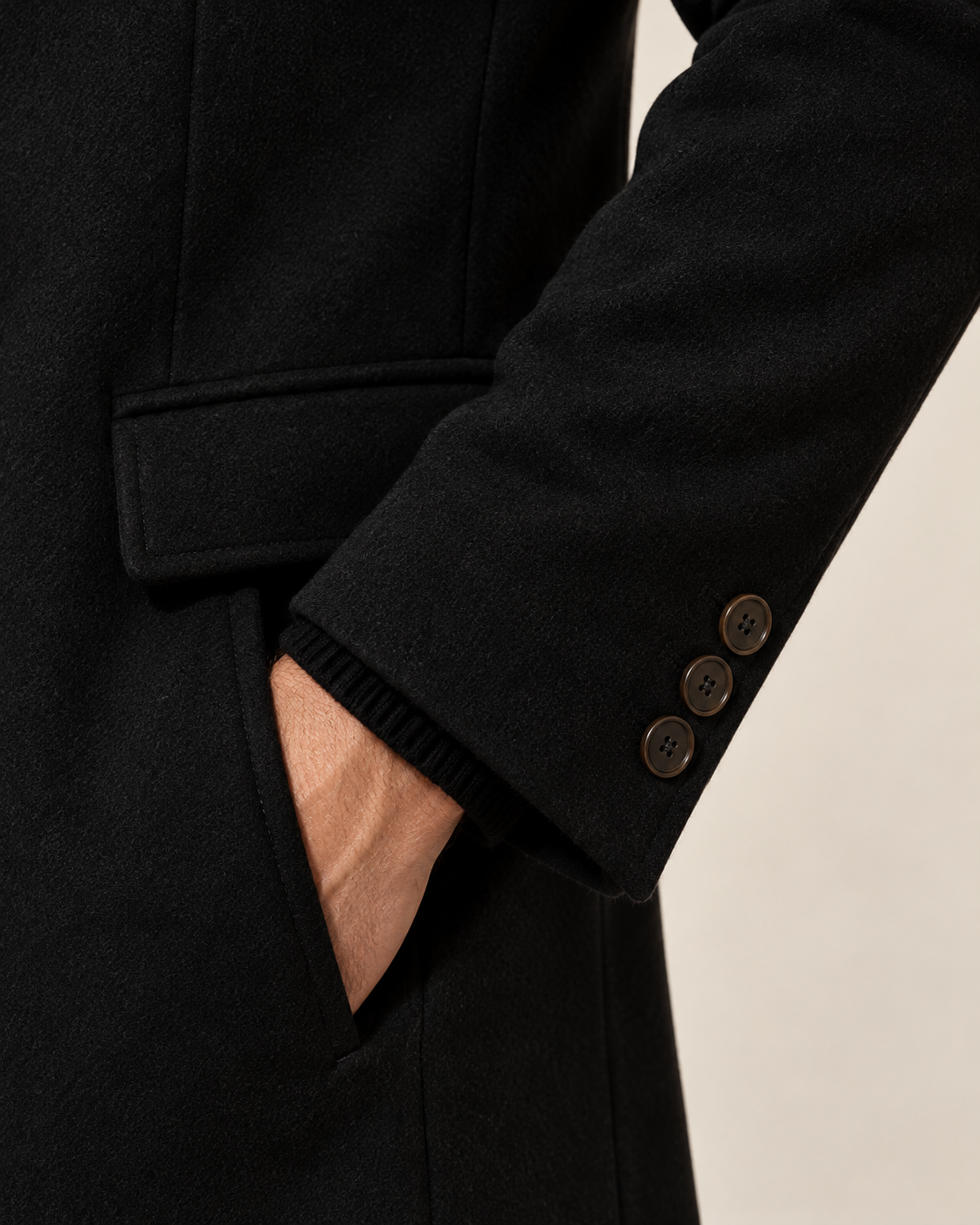 Men's Tailored Stand Collar Coat