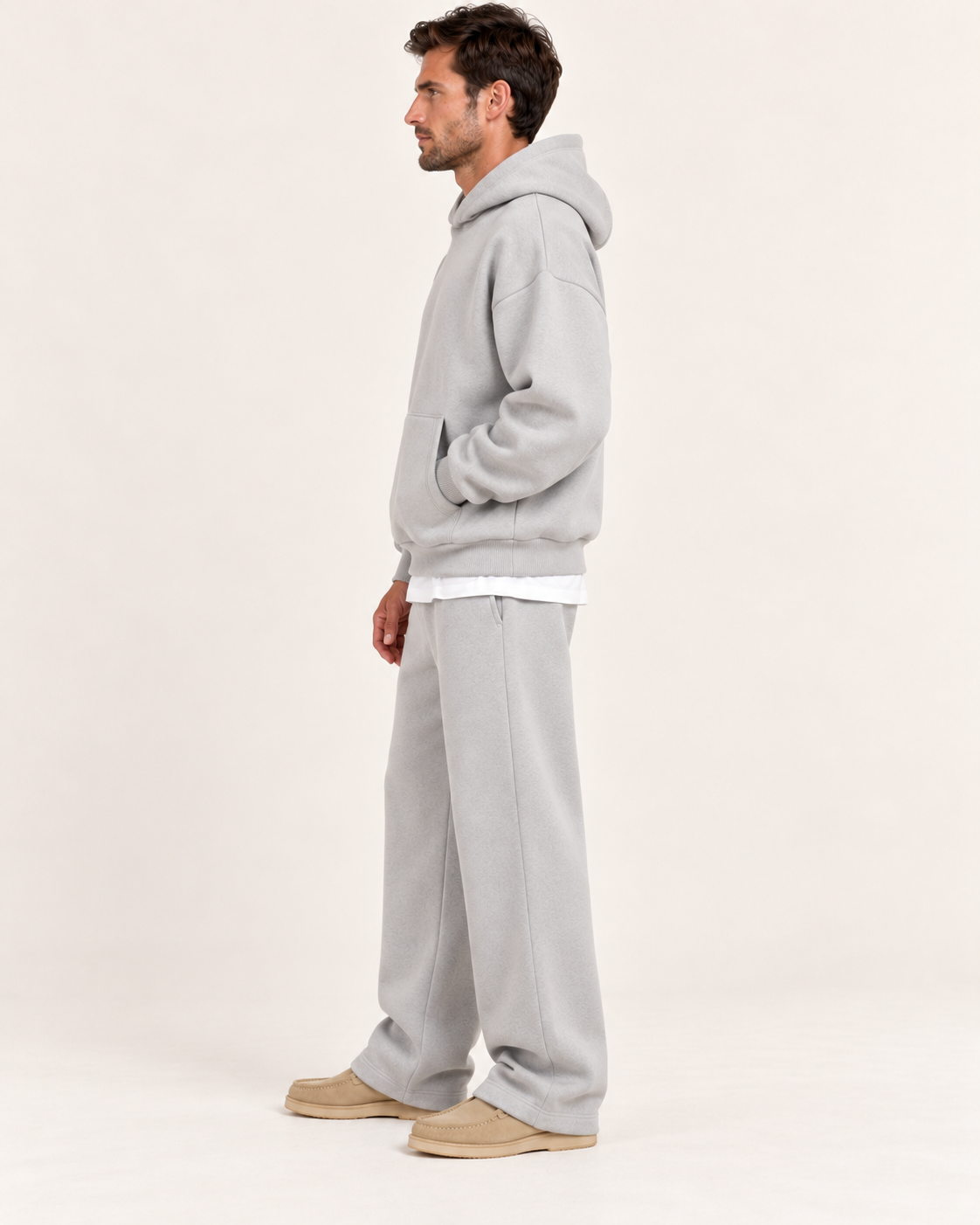 Men's Tracksuit Set With Wide Leg Joggers