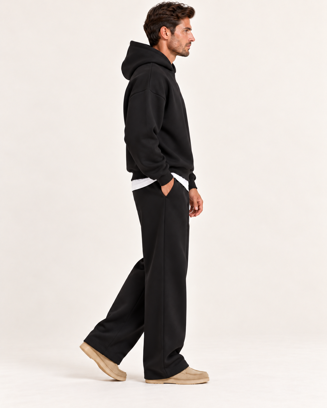 Men's Tracksuit Set With Wide Leg Joggers