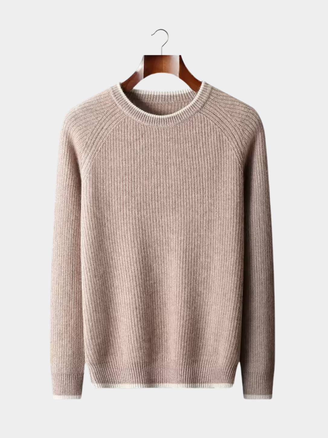 Men's Knit Jumper — Crew Neck, Ribbed Trim, Everyday Layering