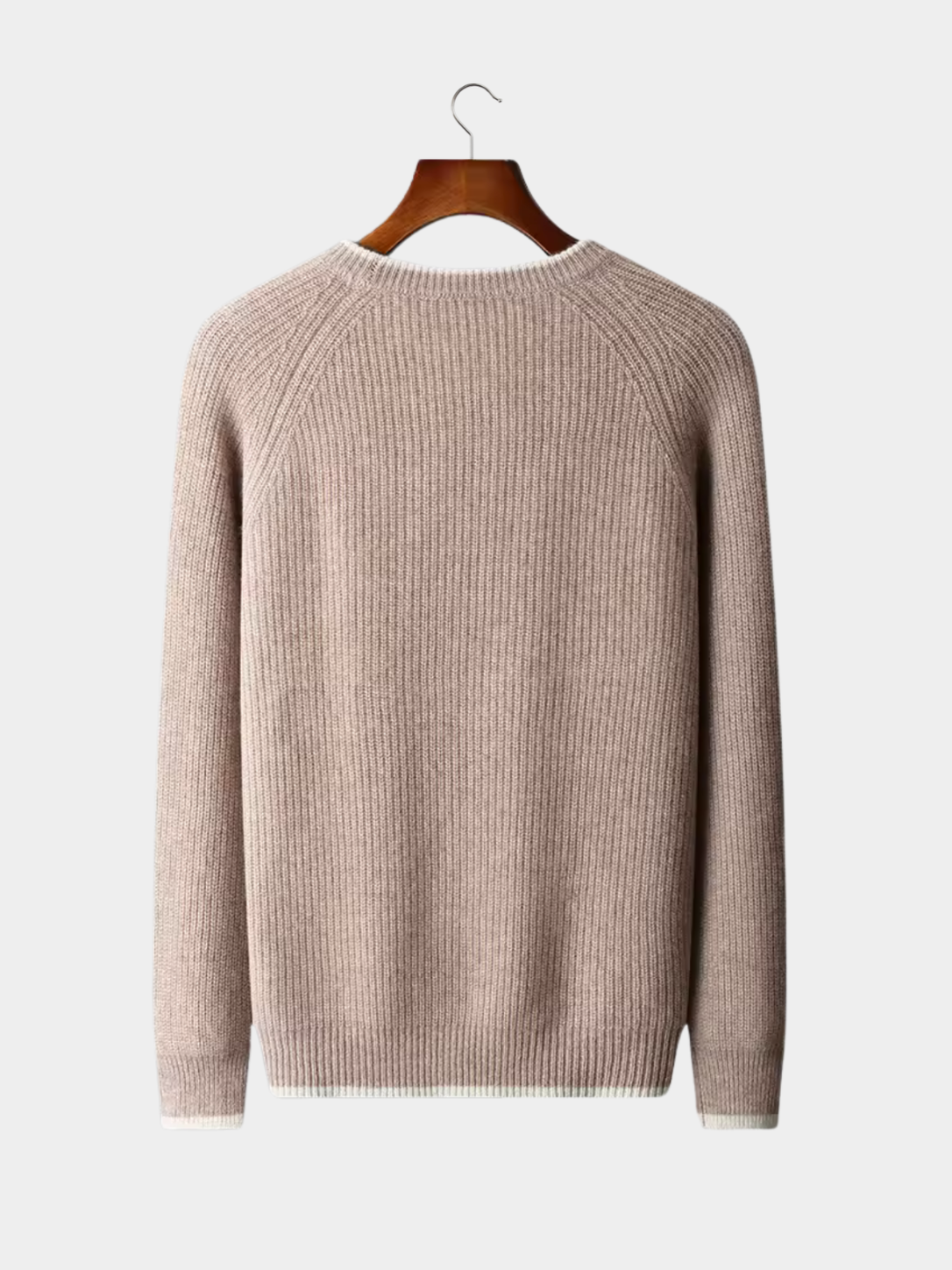 Men's Knit Jumper — Crew Neck, Ribbed Trim, Everyday Layering