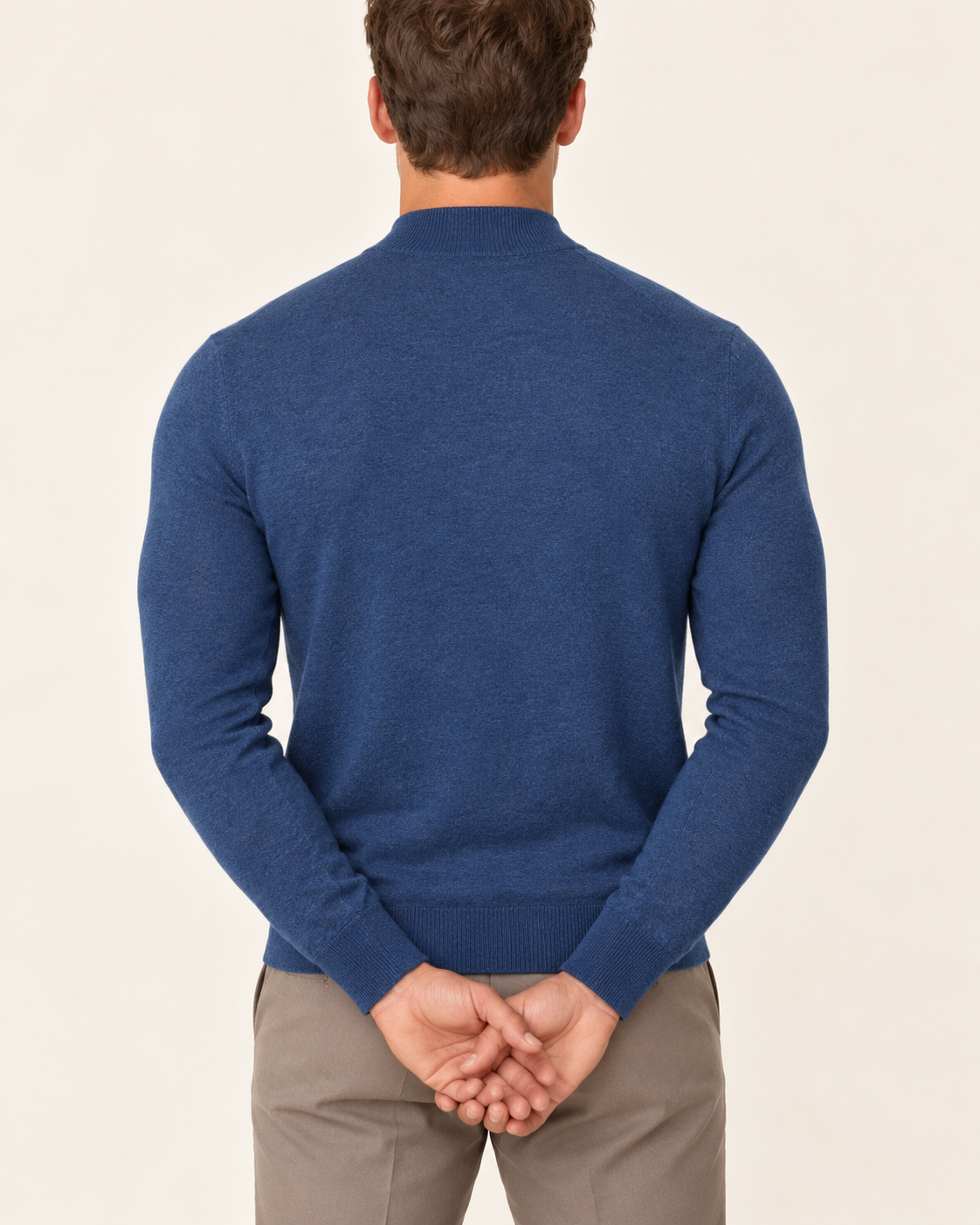 Men's Ultra Fine Knit Mock Neck Jumper