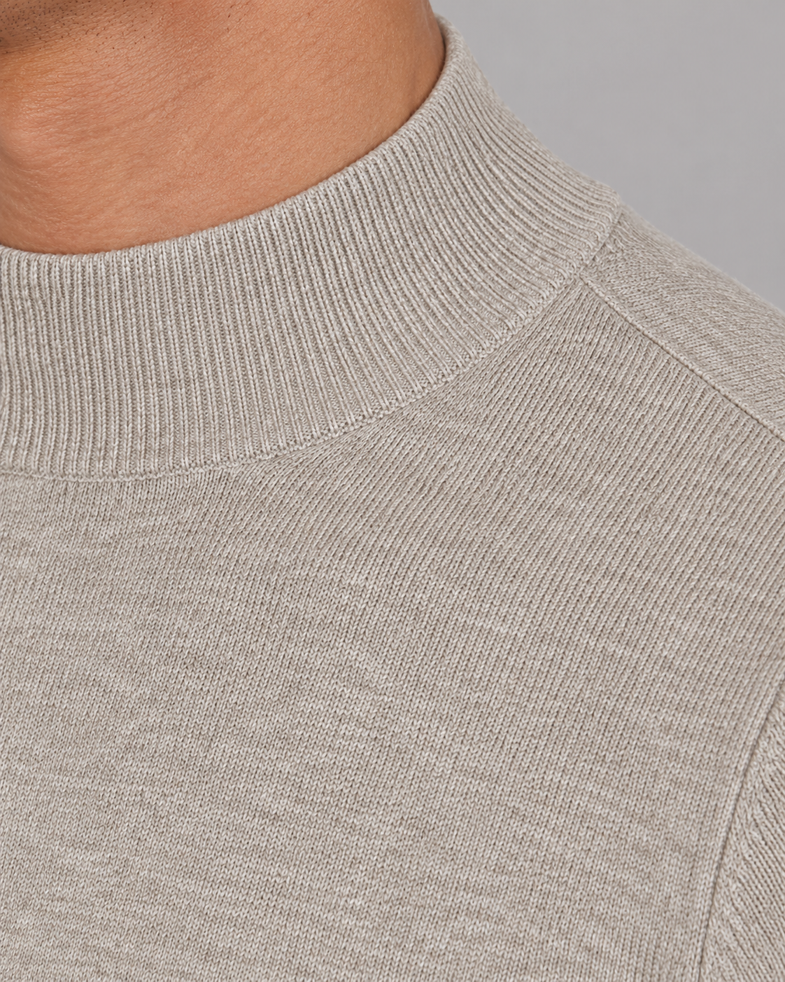 Men's Ultra Fine Knit Mock Neck Jumper