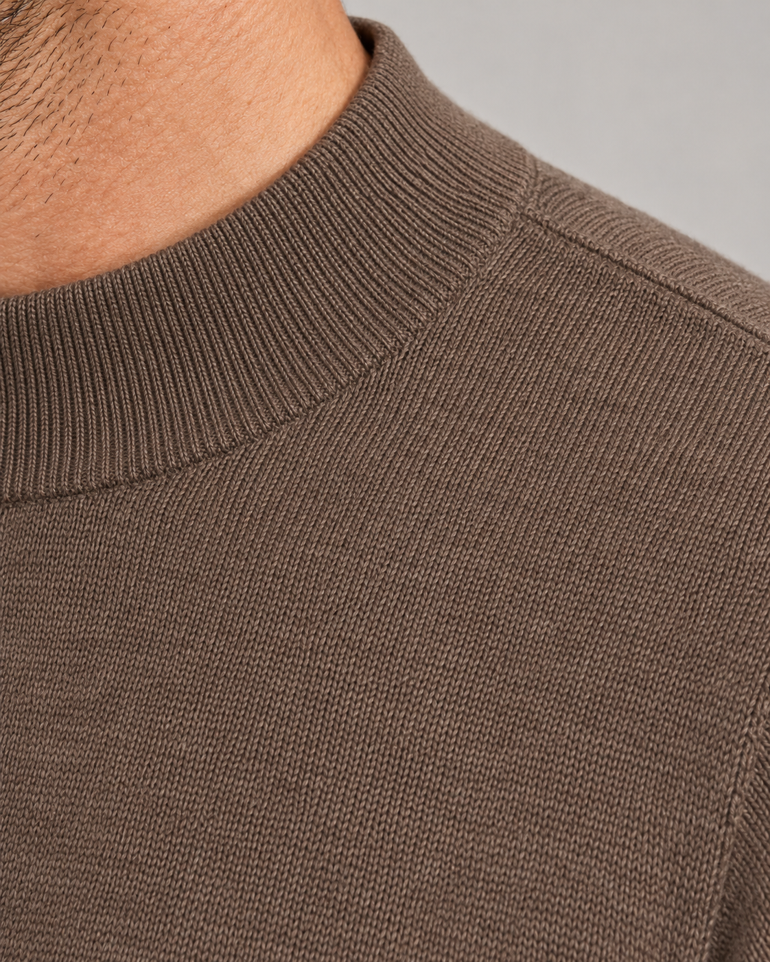 Men's Ultra Fine Knit Mock Neck Jumper