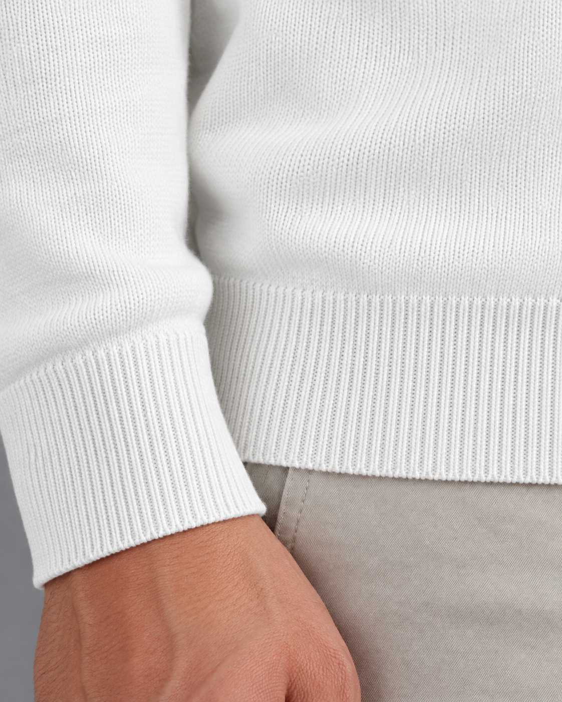 Men's Ultra Fine Knit Mock Neck Jumper