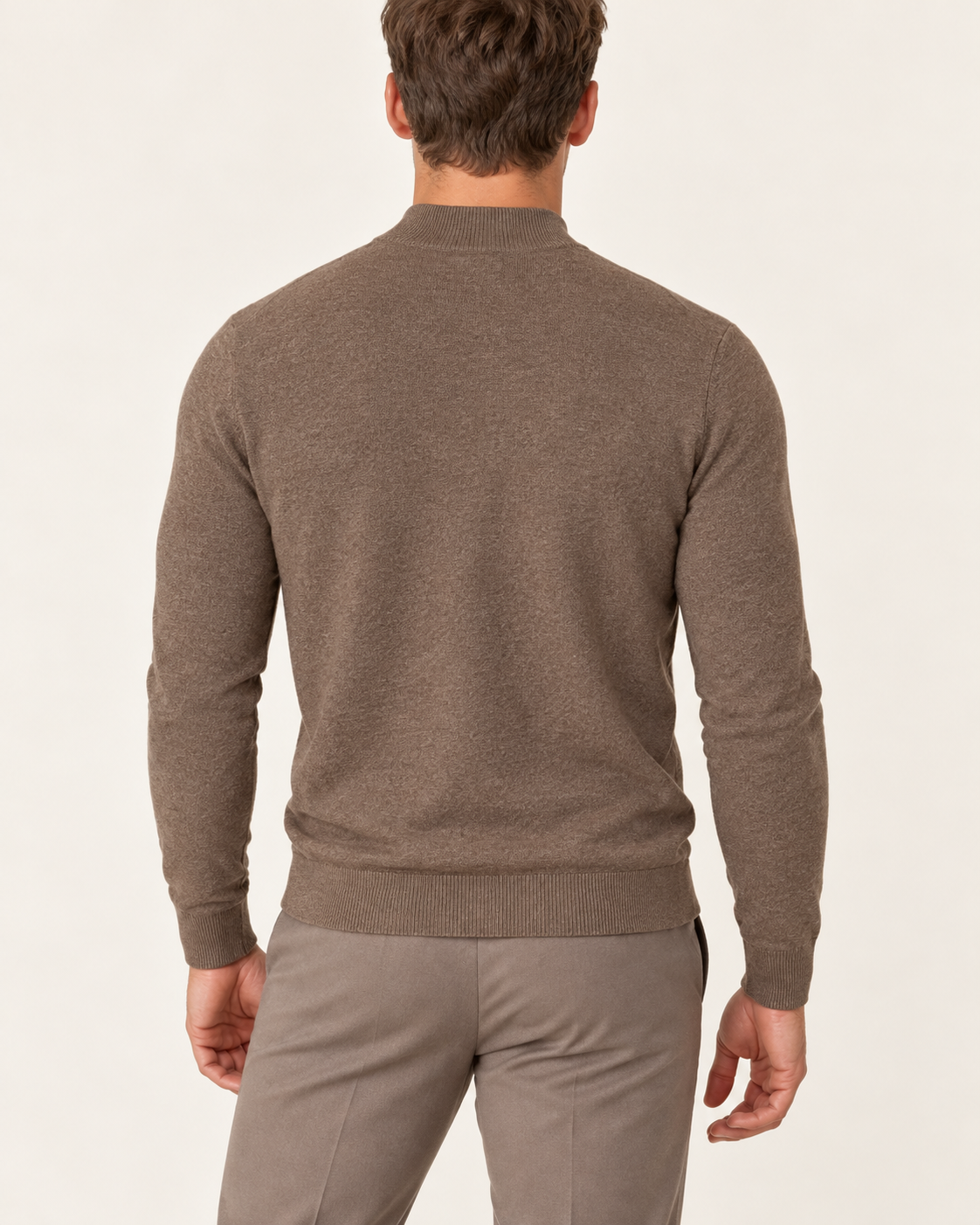 Men's Ultra Fine Knit Mock Neck Jumper