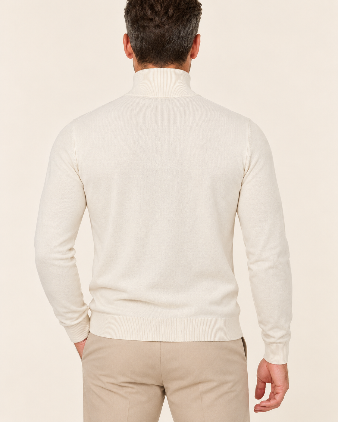 Men's Ultra Fine Knit Roll Neck Jumper