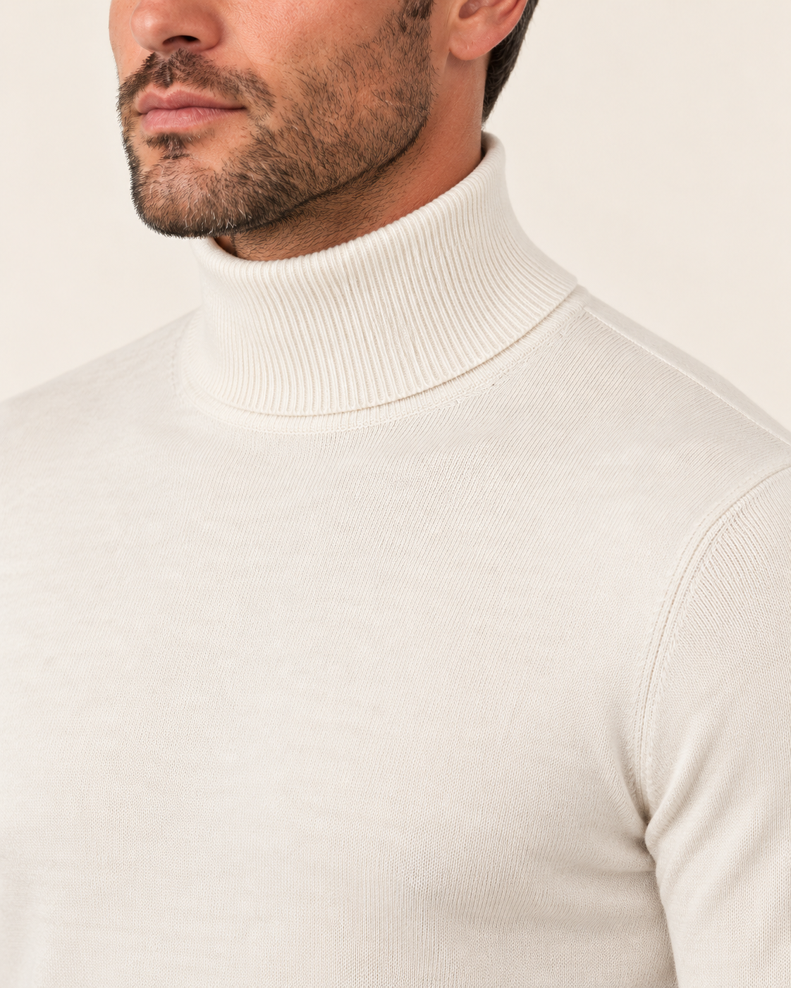 Men's Ultra Fine Knit Roll Neck Jumper