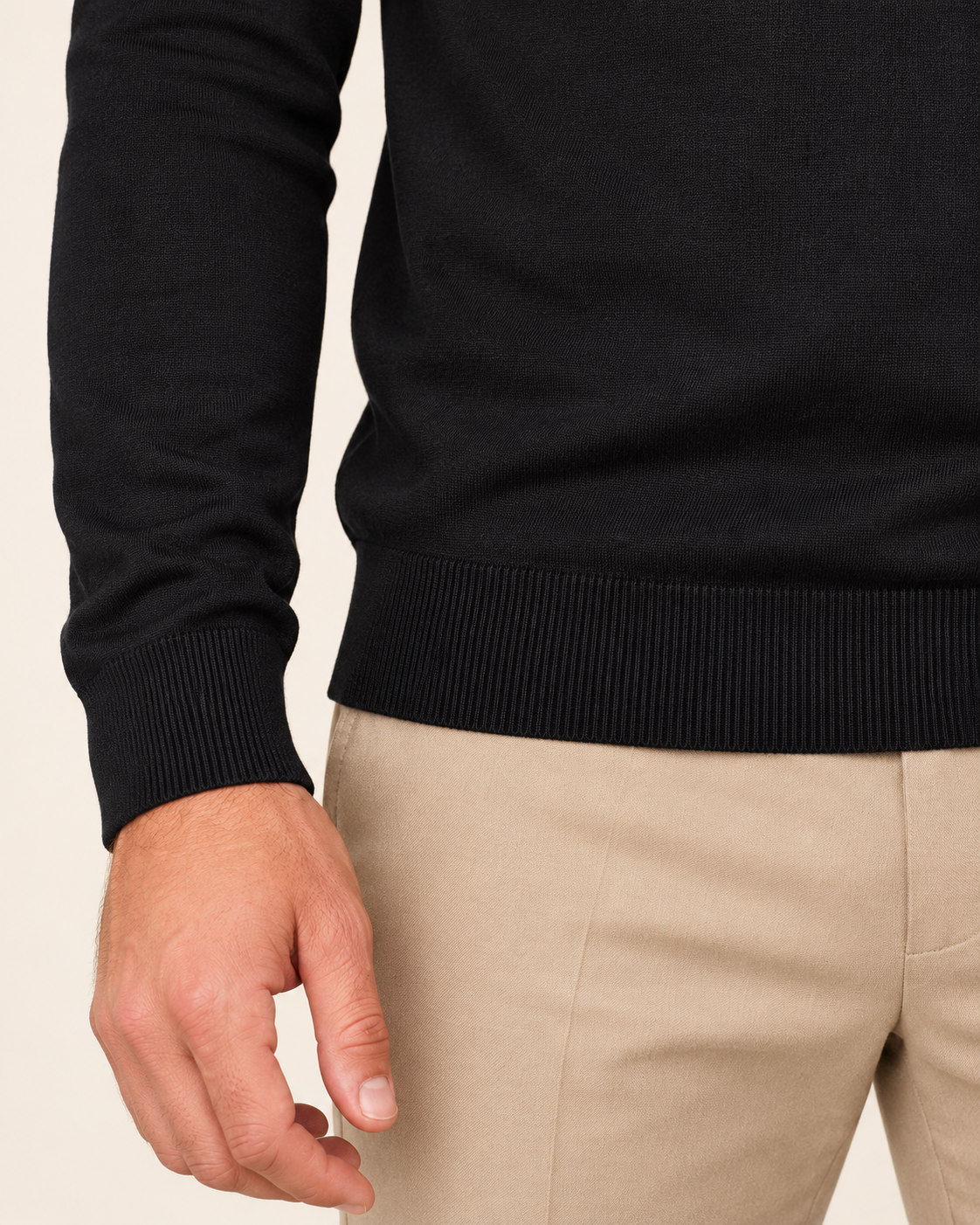 Men's Ultra Fine Knit Roll Neck Jumper