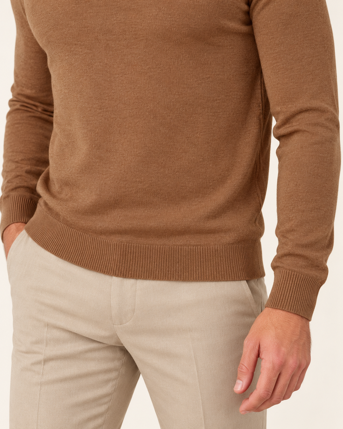 Men's Ultra Fine Knit Roll Neck Jumper