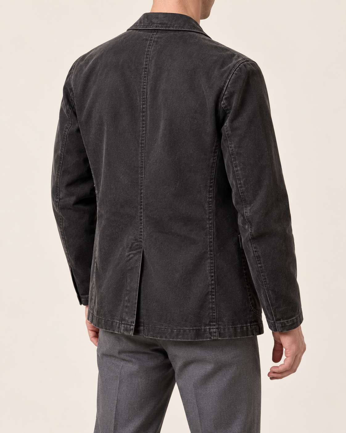 Men's Washed Cotton Blazer With Patch Pockets