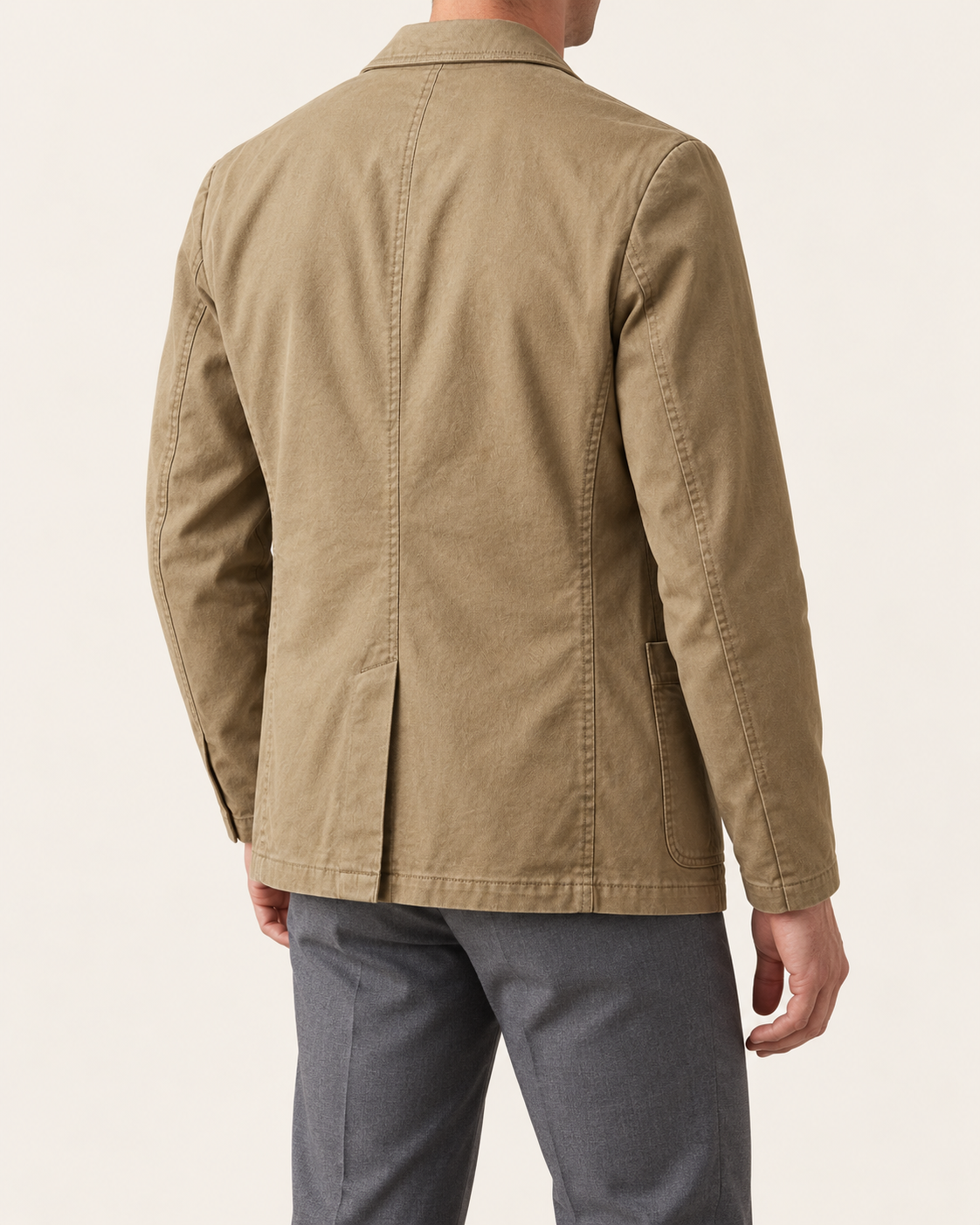 Men's Washed Cotton Blazer With Patch Pockets