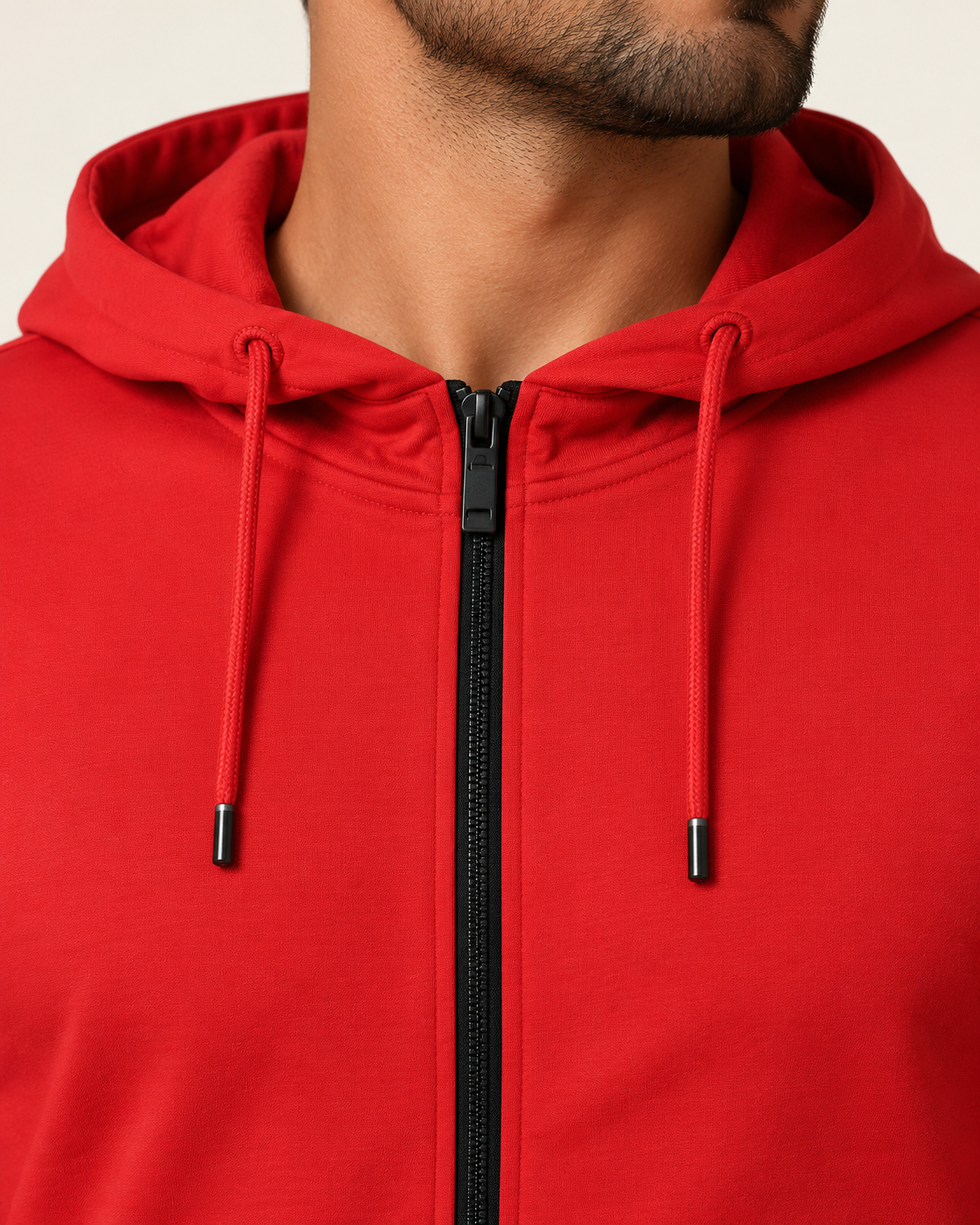 Men's Zip Up Hooded Tracksuit Set in Red, view 3
