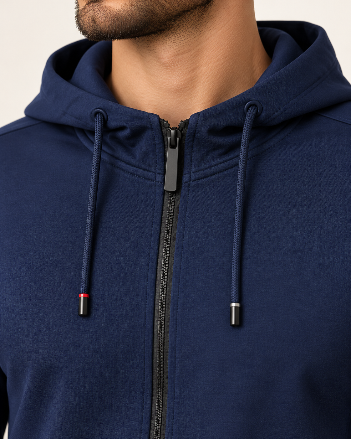 Men's Zip Up Hooded Tracksuit Set in Navy, view 3