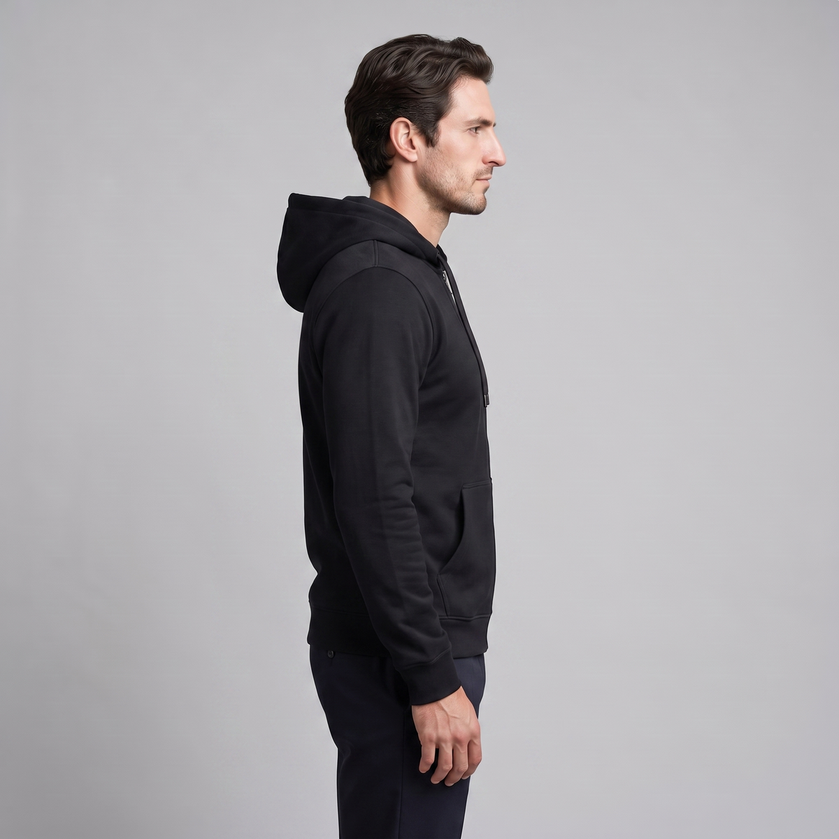 Men's Casual Fleece Hoodie Vest Zip-Up Relaxed Fit Layering Everyday