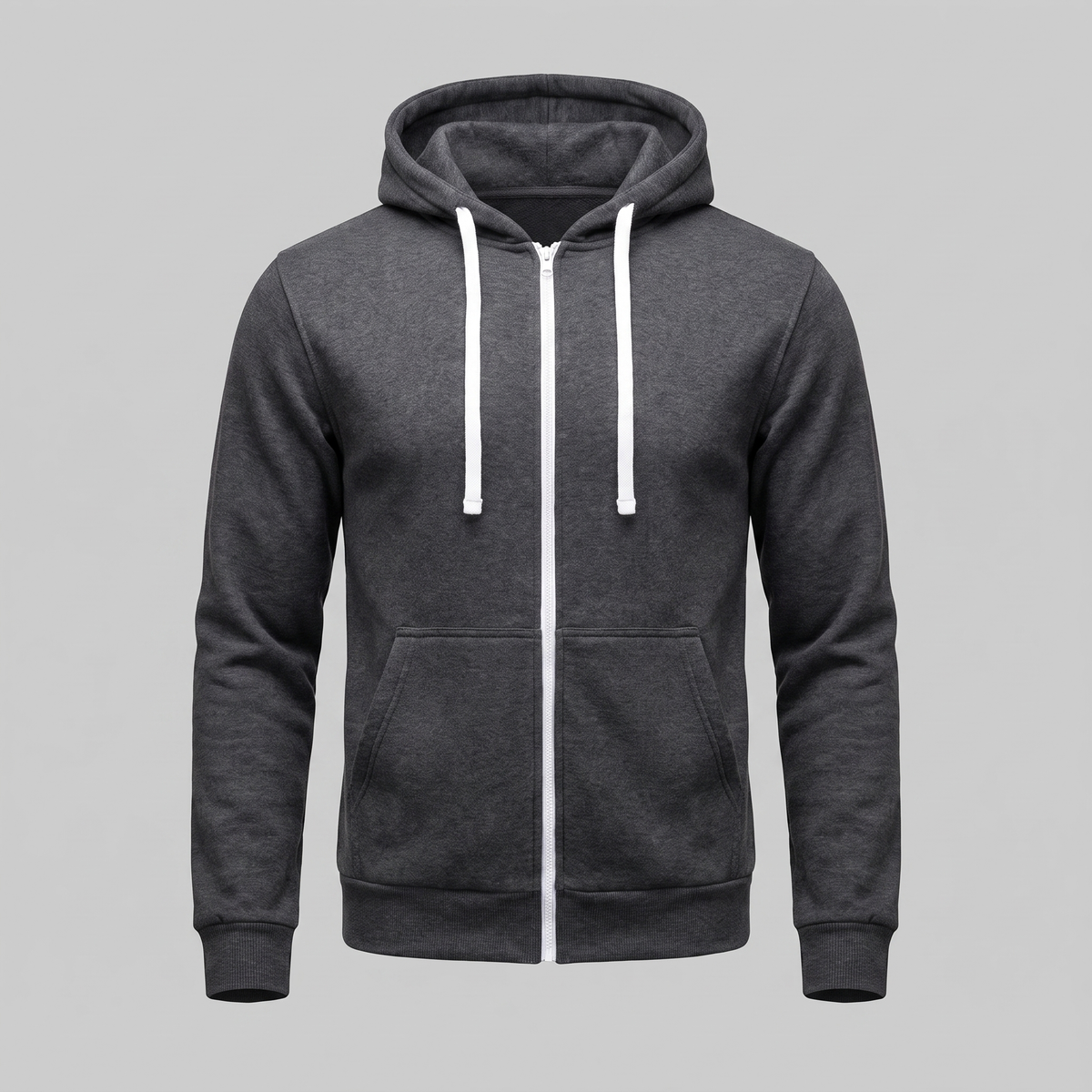Men's Casual Fleece Hoodie Vest Zip-Up Relaxed Fit Layering Everyday