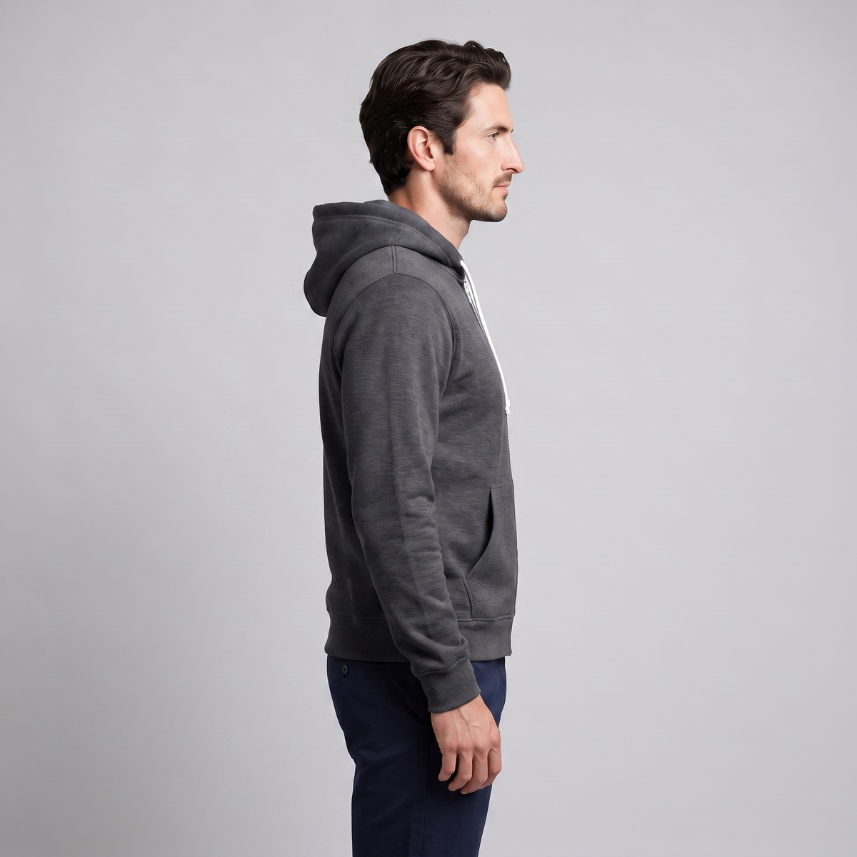 Men's Casual Fleece Hoodie Vest Zip-Up Relaxed Fit Layering Everyday