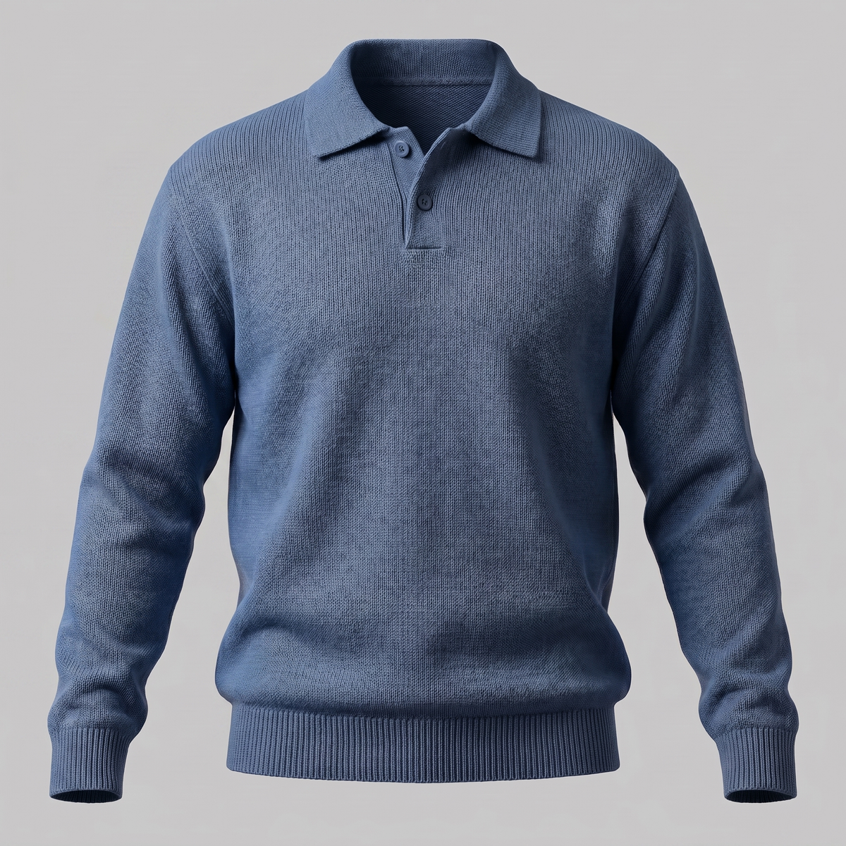 Men's Casual Long Sleeve Polo Sweater Classic Fit Collared Everyday Layering