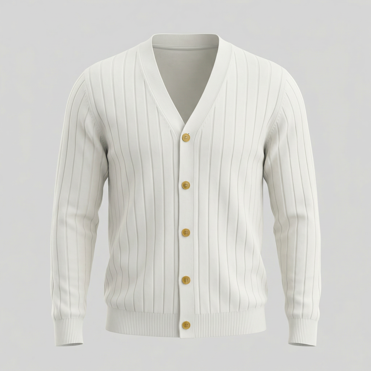 Men's Business Knit Cardigan Open Front Long Sleeve Casual Layering