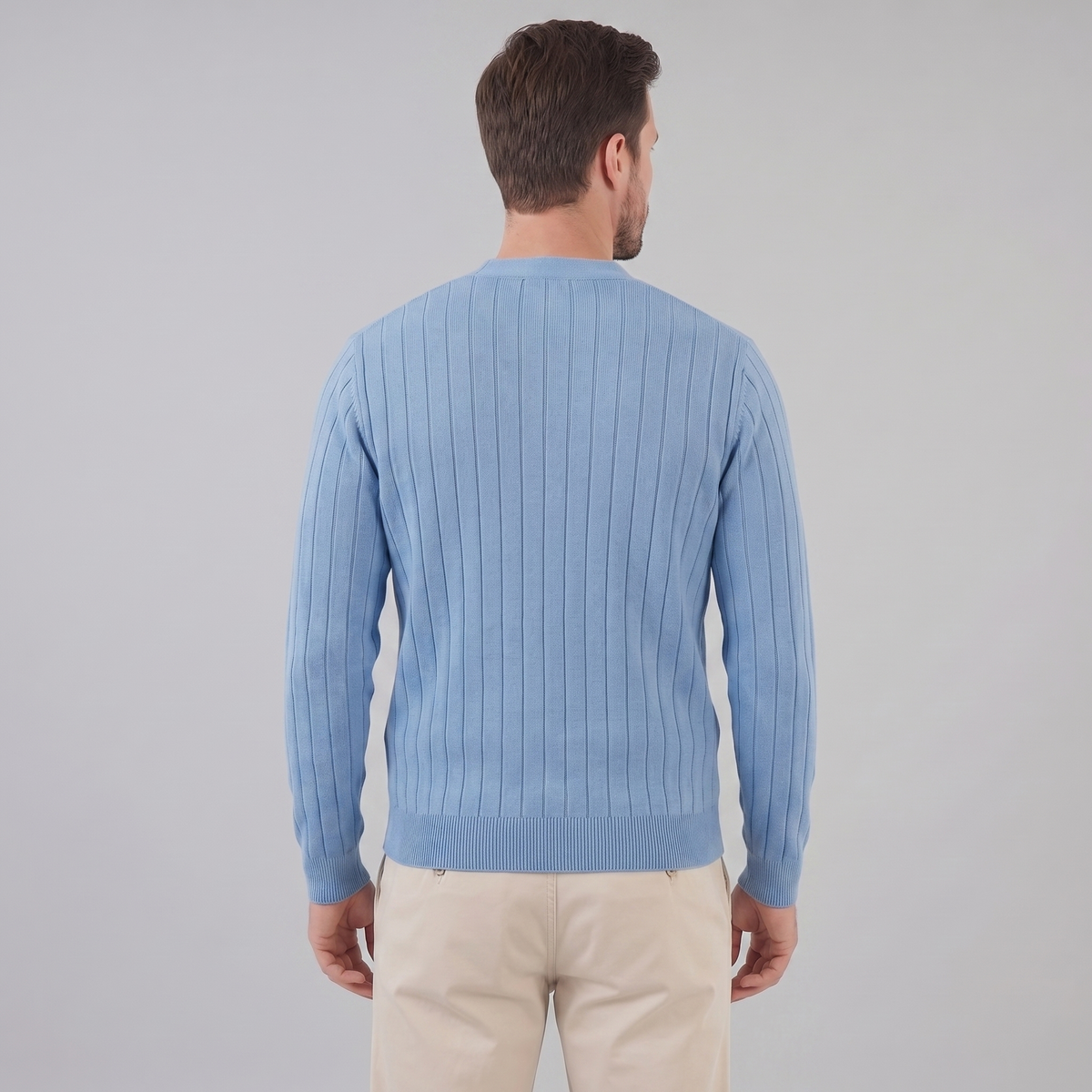 Men's Business Knit Cardigan Open Front Long Sleeve Casual Layering