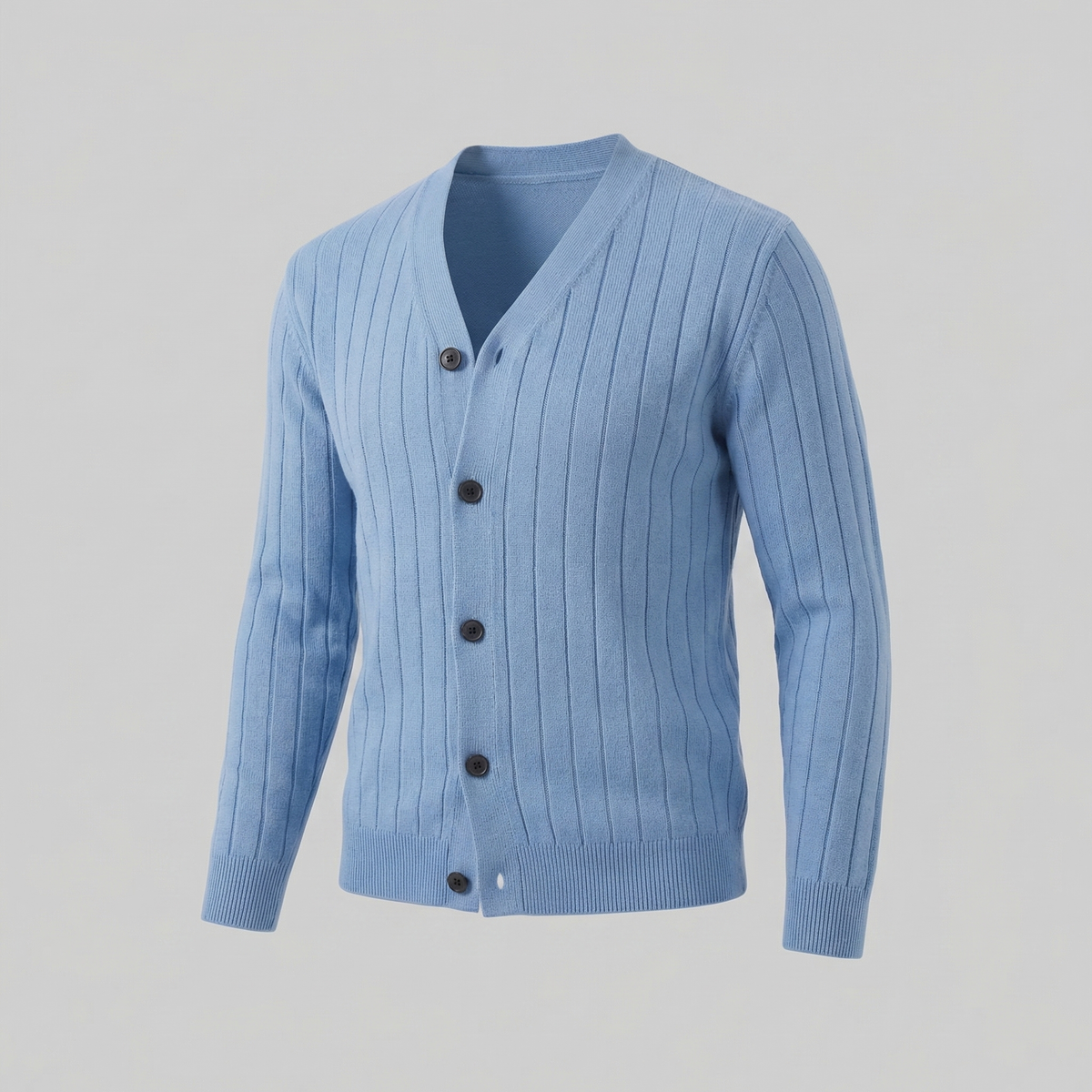 Men's Business Knit Cardigan Open Front Long Sleeve Casual Layering