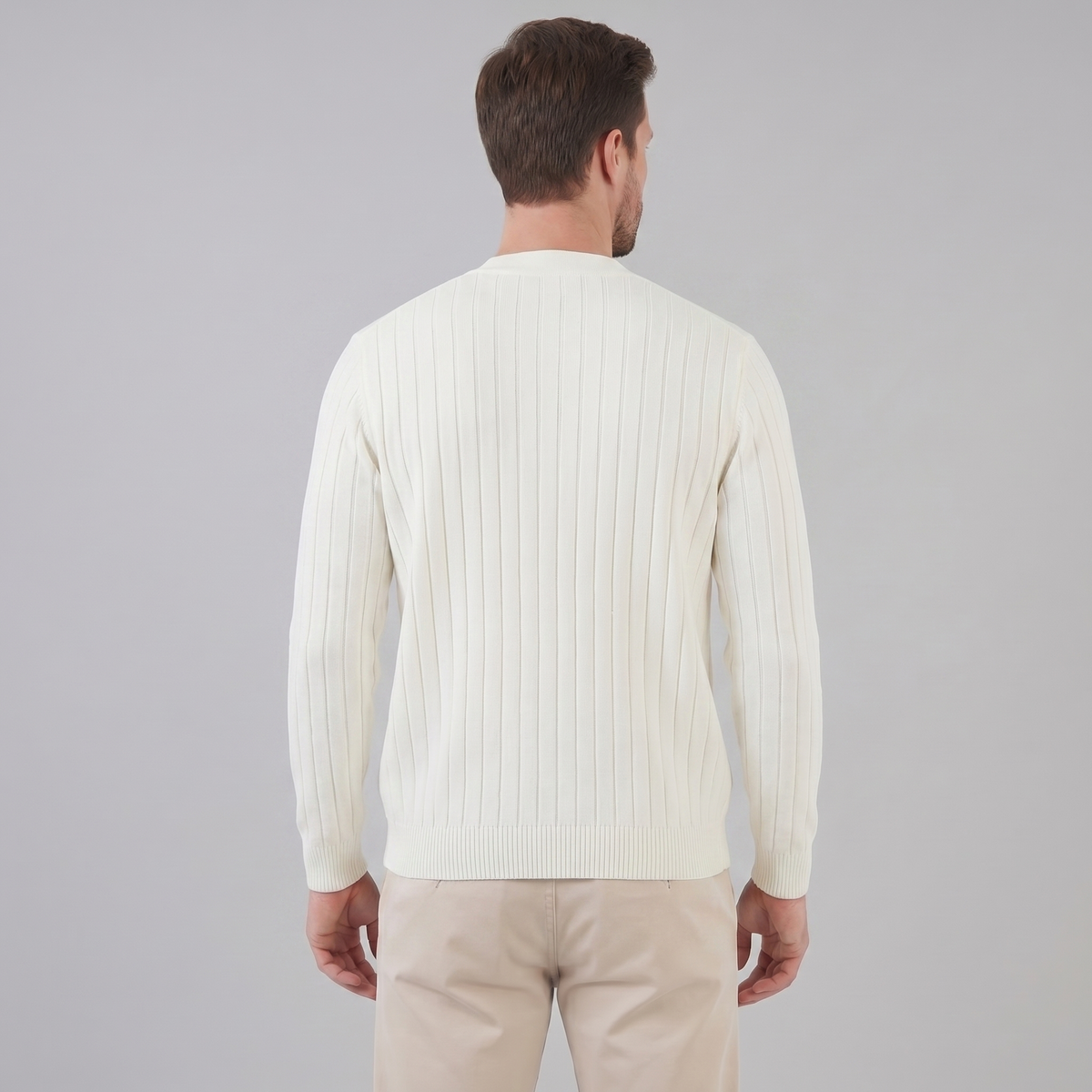Men's Business Knit Cardigan Open Front Long Sleeve Casual Layering