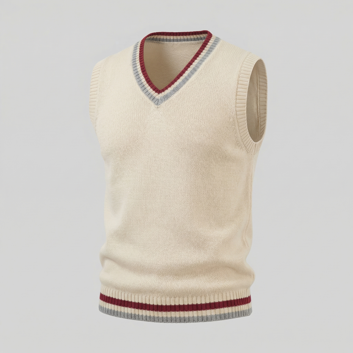 Men's V-Neck Sweater Vest Cable Knit Classic Fit Layering Casual Everyday