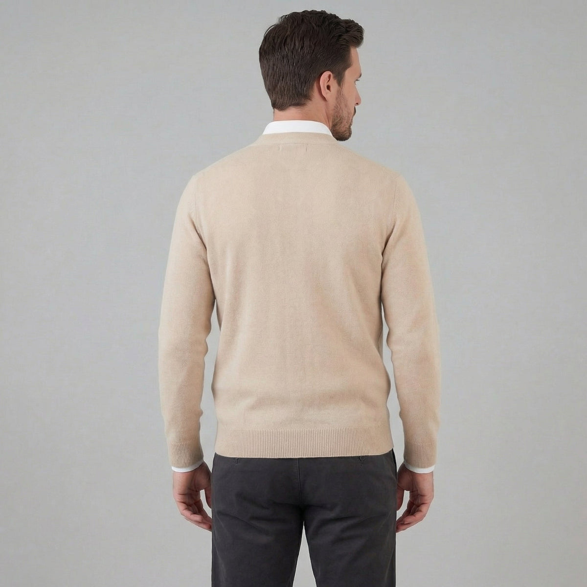 Men's Casual V-Neck Cardigan Relaxed Fit Long Sleeve Lightweight Layering