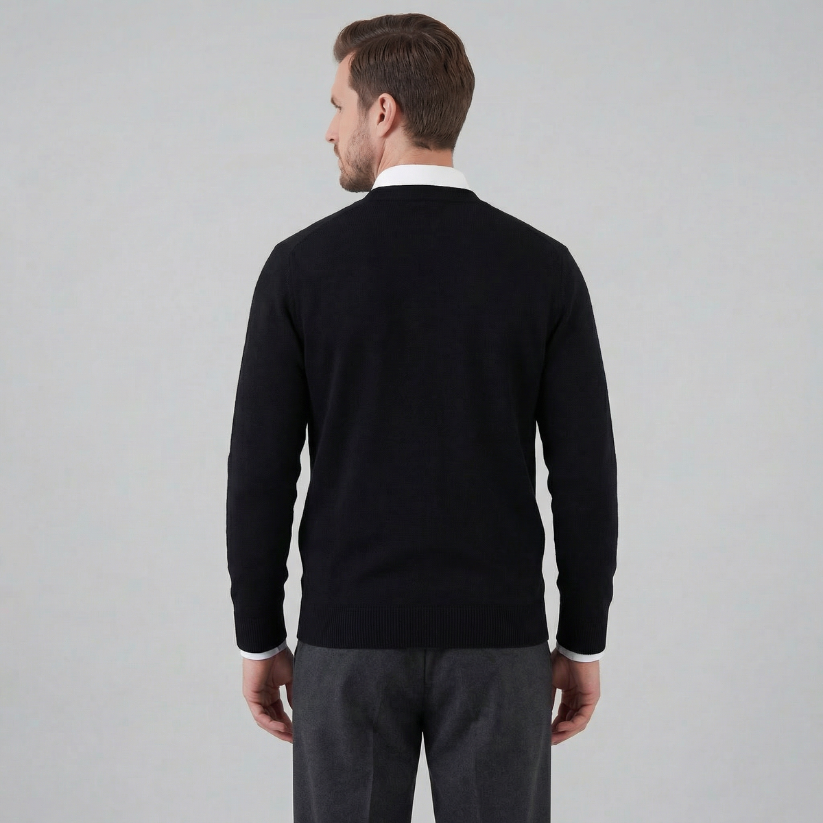 Men's Casual V-Neck Cardigan Relaxed Fit Long Sleeve Lightweight Layering