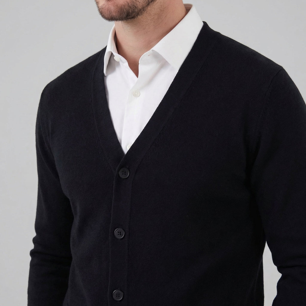 Men's Casual V-Neck Cardigan Relaxed Fit Long Sleeve Lightweight Layering