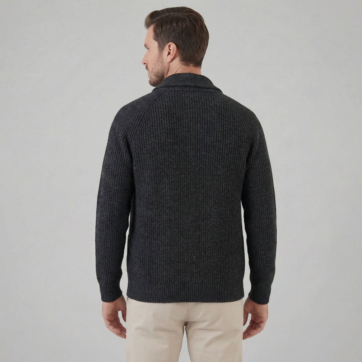 Men's Classic Knitted Cardigan Button-Up Long Sleeve Casual Everyday Wear