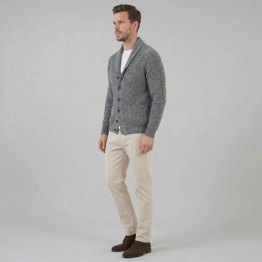 Men's Classic Knitted Cardigan Button-Up Long Sleeve Casual Everyday Wear