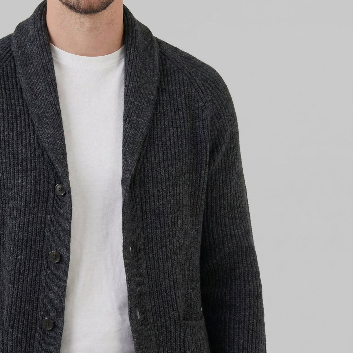 Men's Classic Knitted Cardigan Button-Up Long Sleeve Casual Everyday Wear