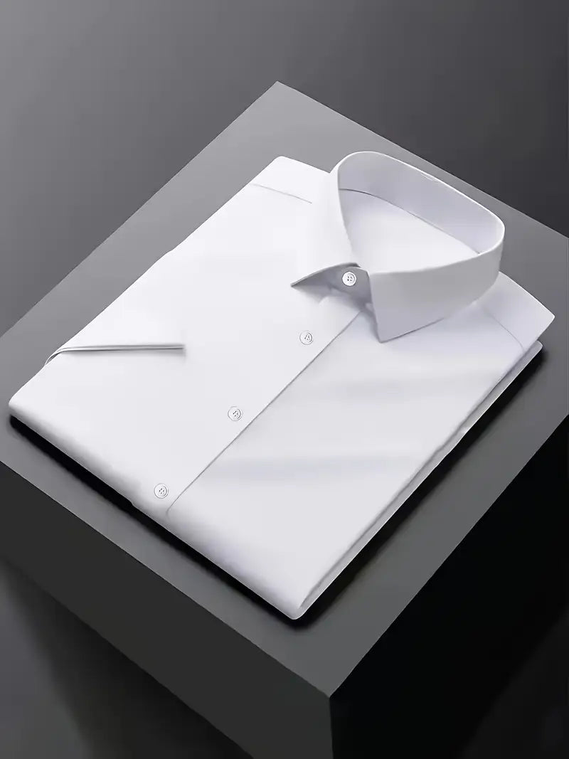 Men's Formal Slim Fit Shirt Long Sleeve Button-Down Classic Business Attire